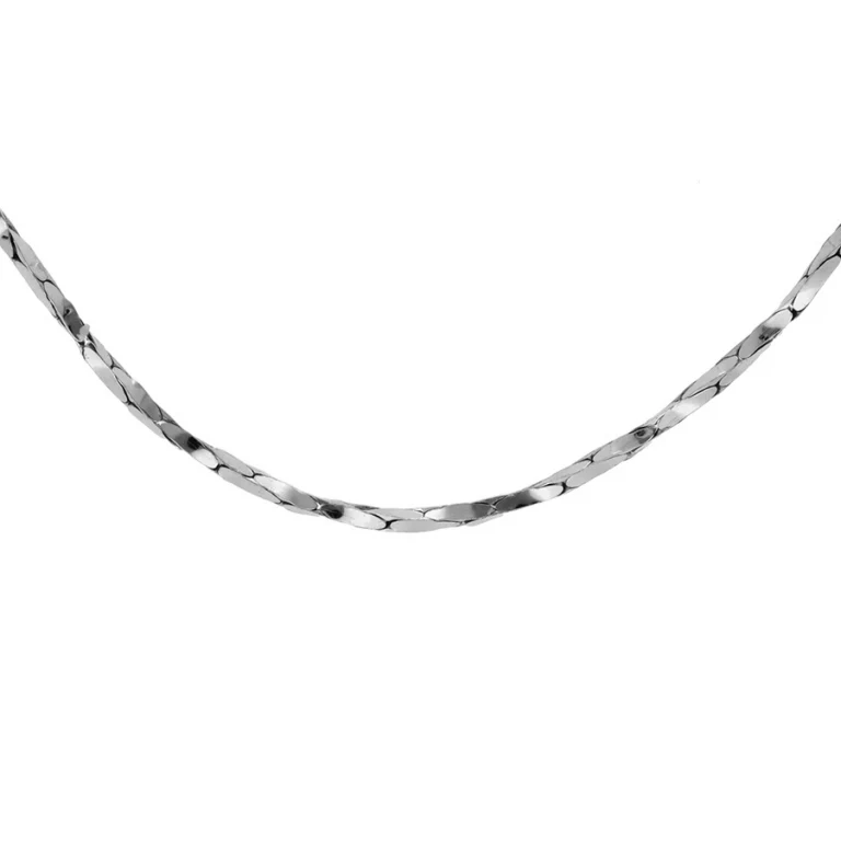 Collier torsadé diamanté fin 42 cm – Argent 925 rhodié | Azuline