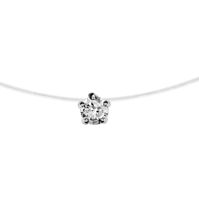 Collier enfant solitaire 37 cm – Argent 925 rhodié | Azuline