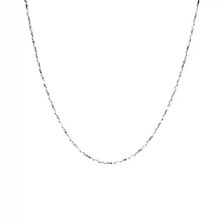 Collier torsadé diamanté extra-fin 45 cm – Argent 925 rhodié | Azuline