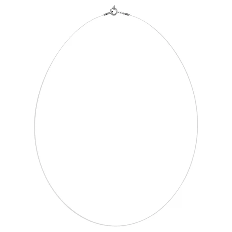 Collier ras de cou fil nylon 39 cm – Argent 925 rhodié | Azuline