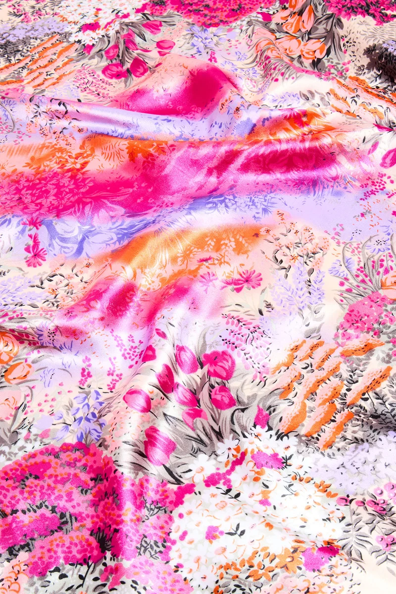 Endless Flower Fields Head Scarf - Pink/combo