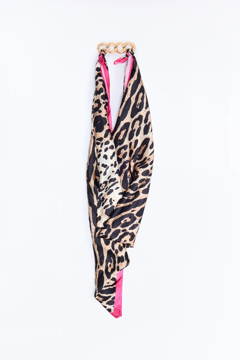 Set Me Free Hardware And Scarf Belt - Gold/Brown
