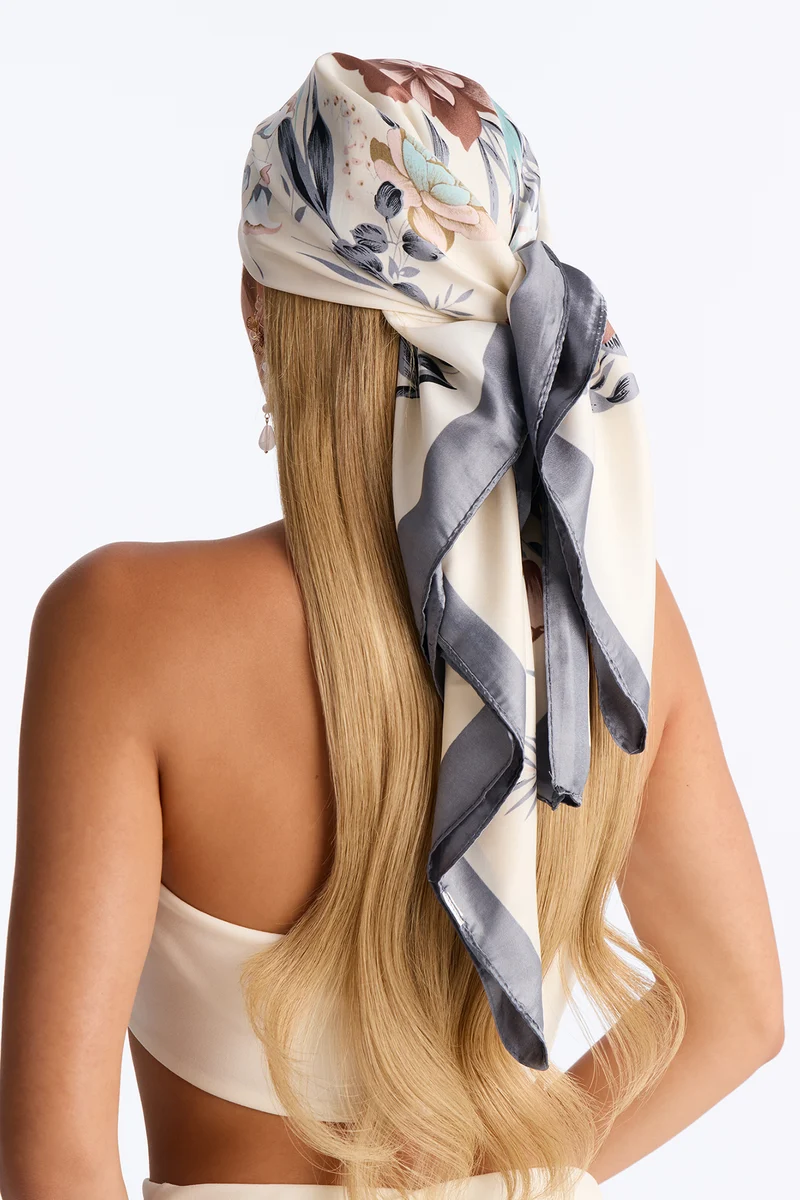 Gardens Of Eden Head Scarf - Blue/combo
