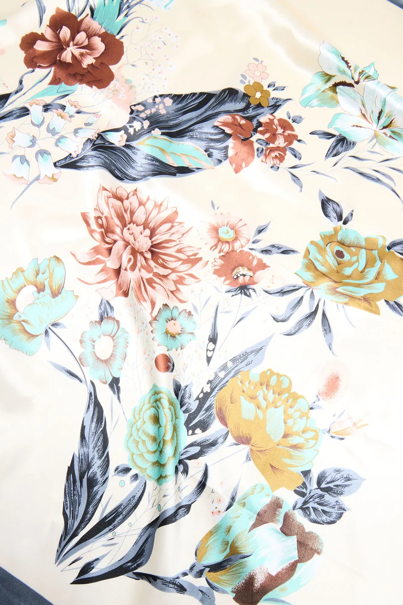 Gardens Of Eden Head Scarf - Blue/combo