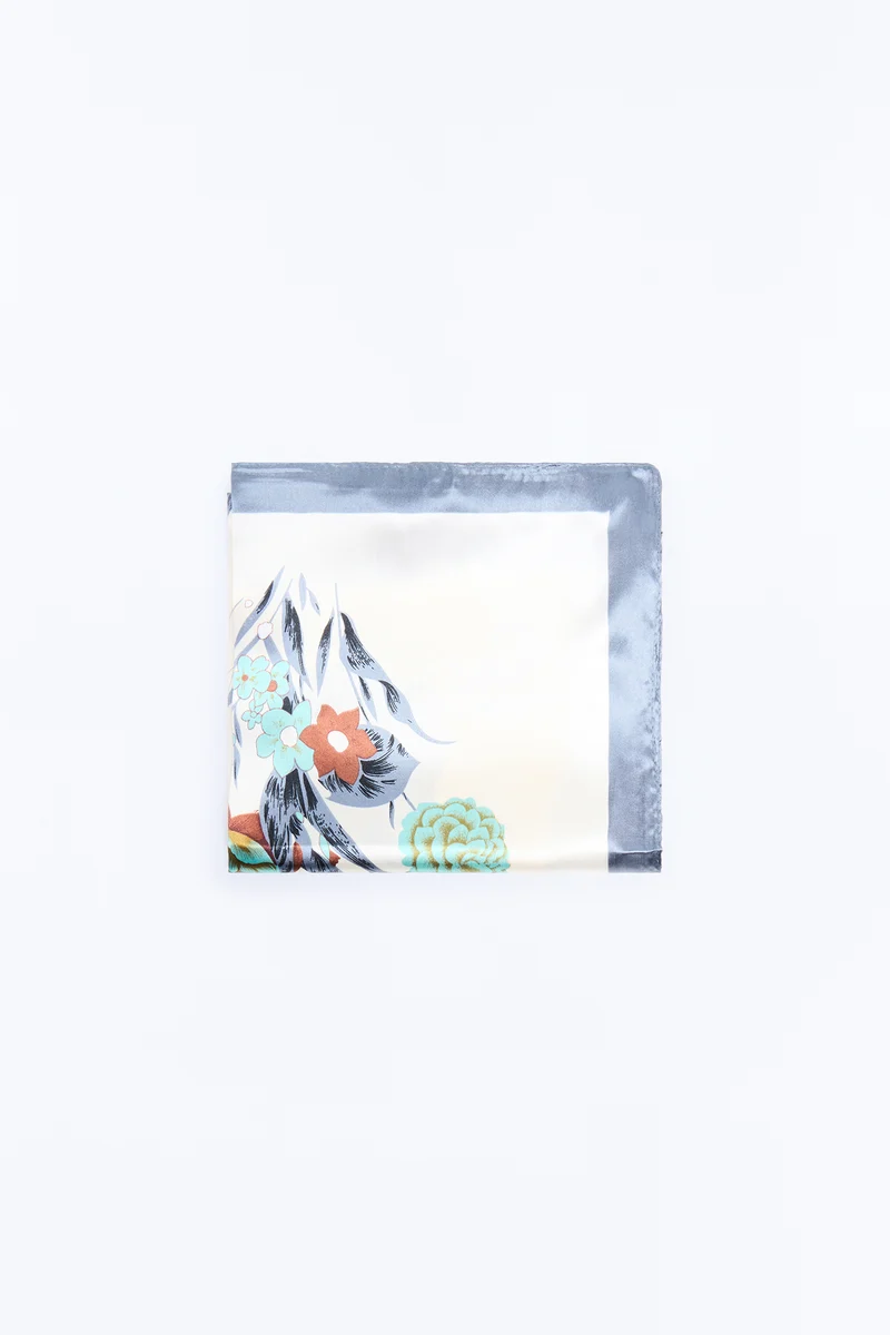 Gardens Of Eden Head Scarf - Blue/combo
