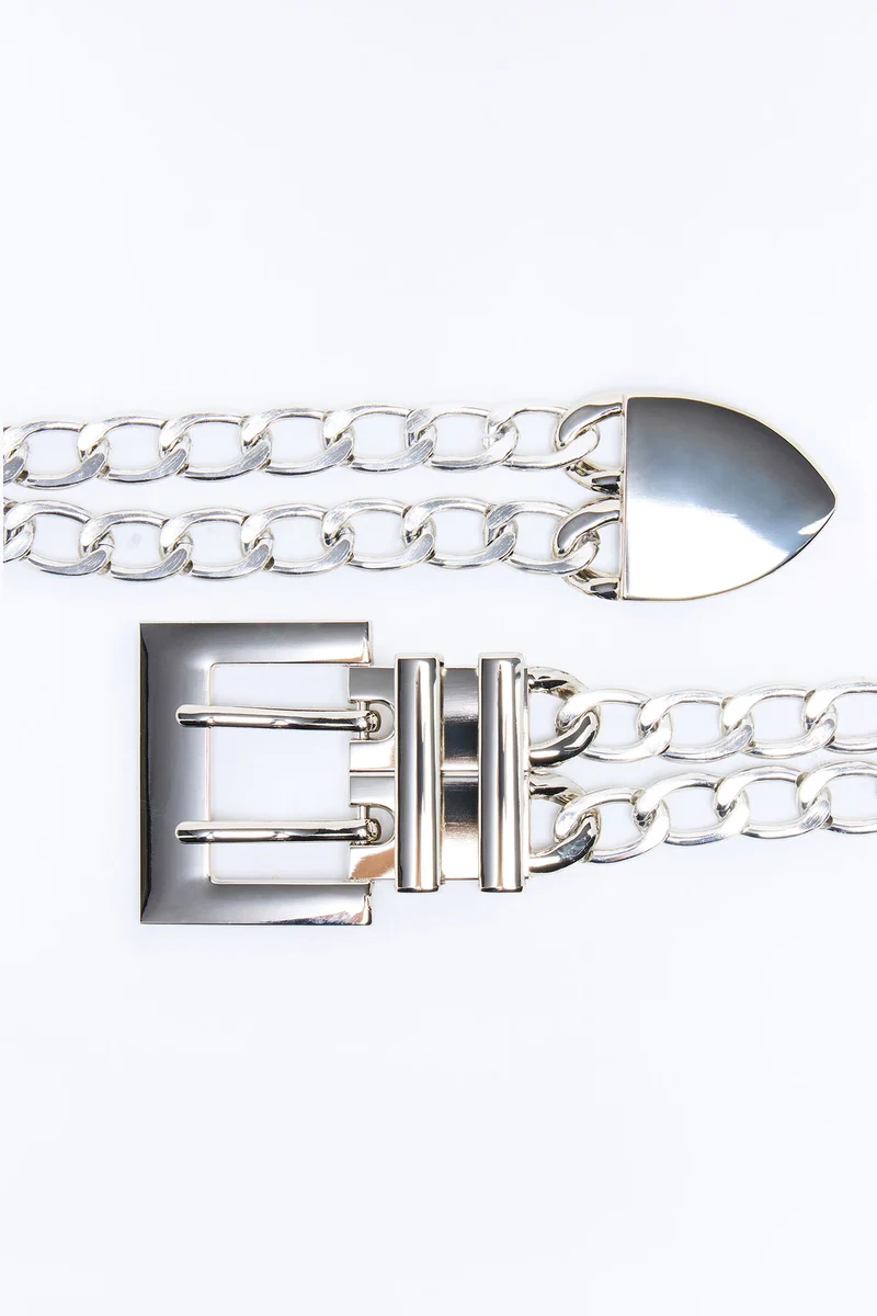 Space Age Chain Belt - Silver