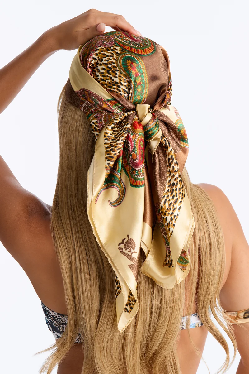 The Hottest In The Desert Head Scarf - Brown/combo