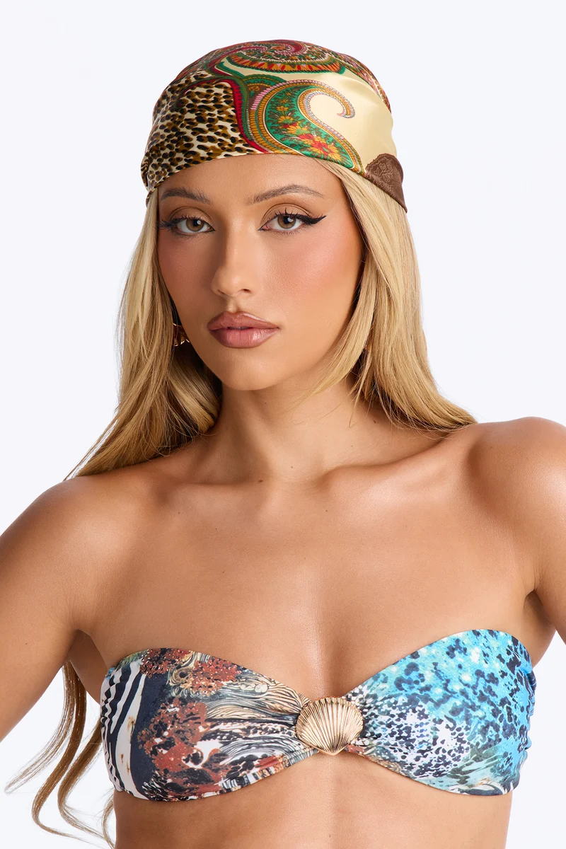 The Hottest In The Desert Head Scarf - Brown/combo