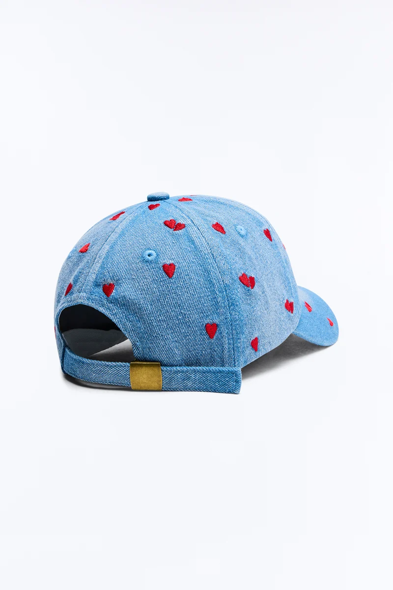 Lonely Hearts Baseball Hat - Blue/combo
