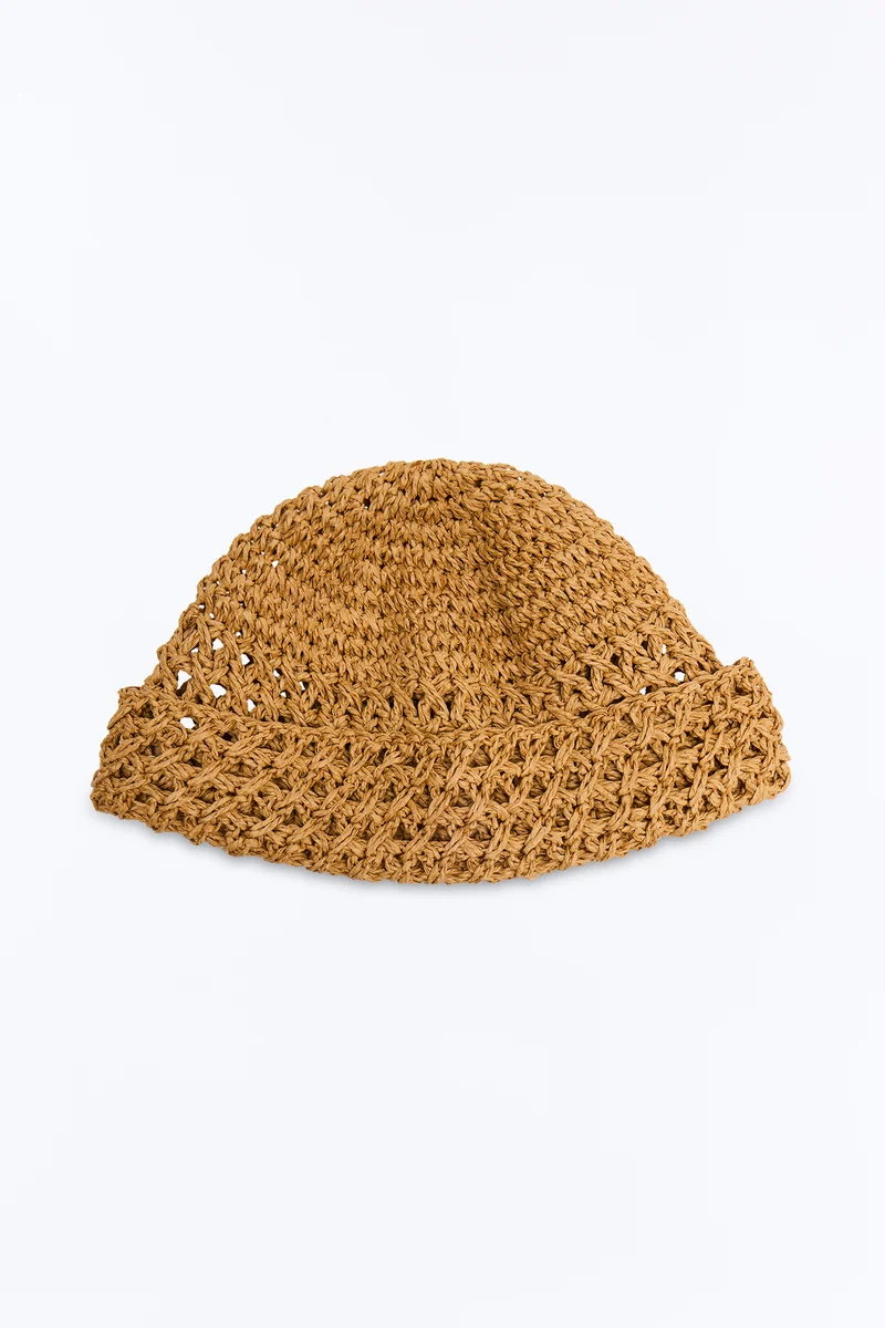 Head In The Sand Straw Beanie - Tan