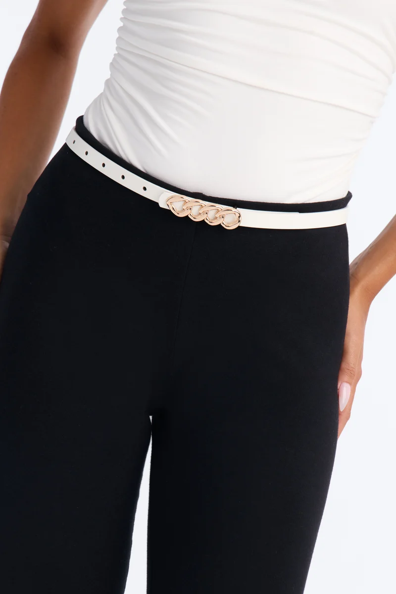 Chain Of Events Faux Leather 3 Piece Belt Set - Brown/combo