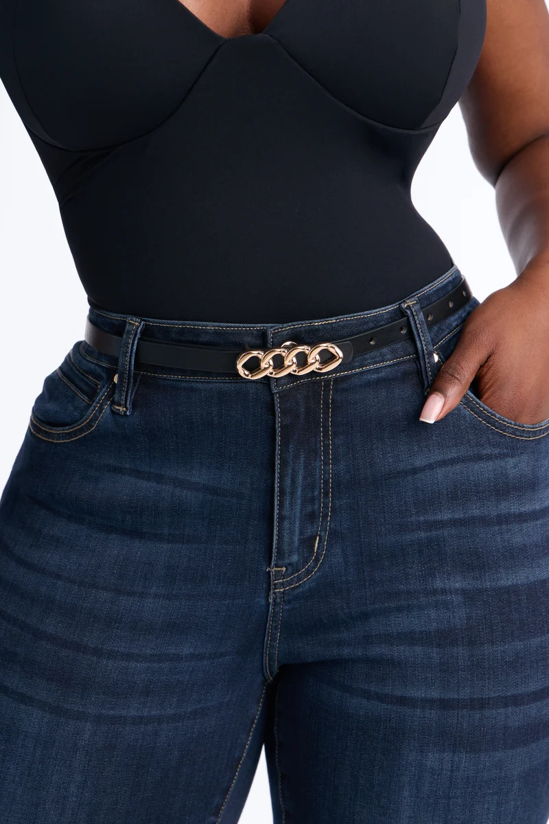 Chain Of Events Faux Leather 3 Piece Belt Set - Brown/combo