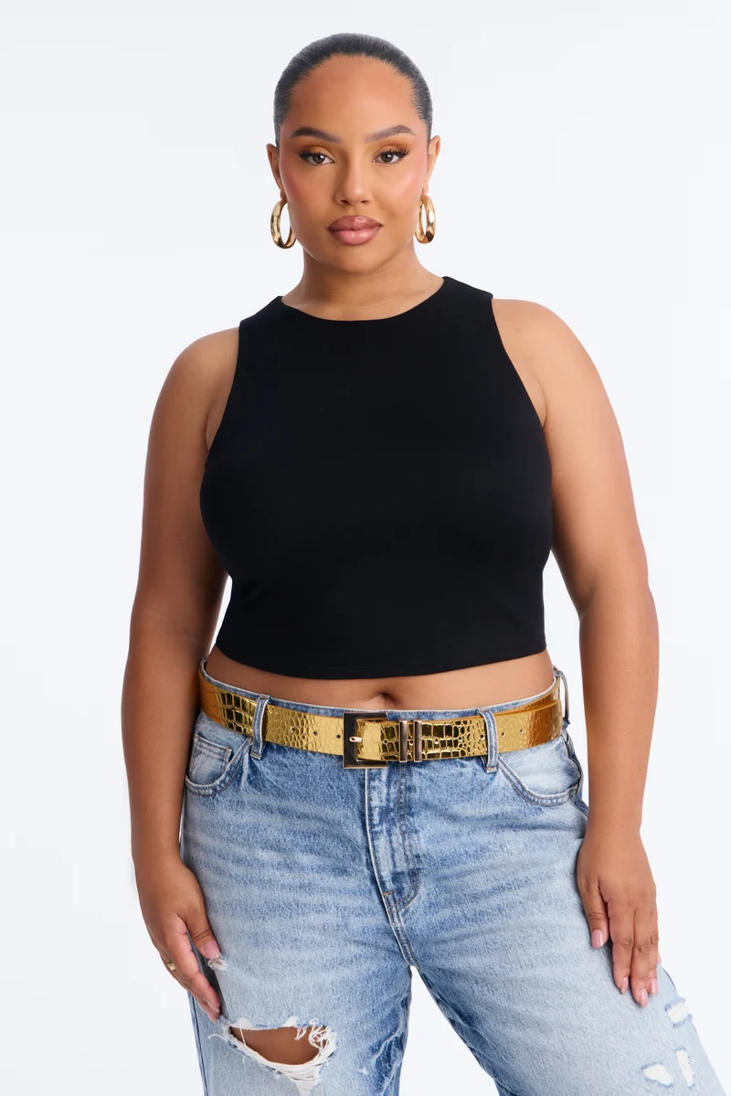 Too Far Gone Leather Belt - Gold