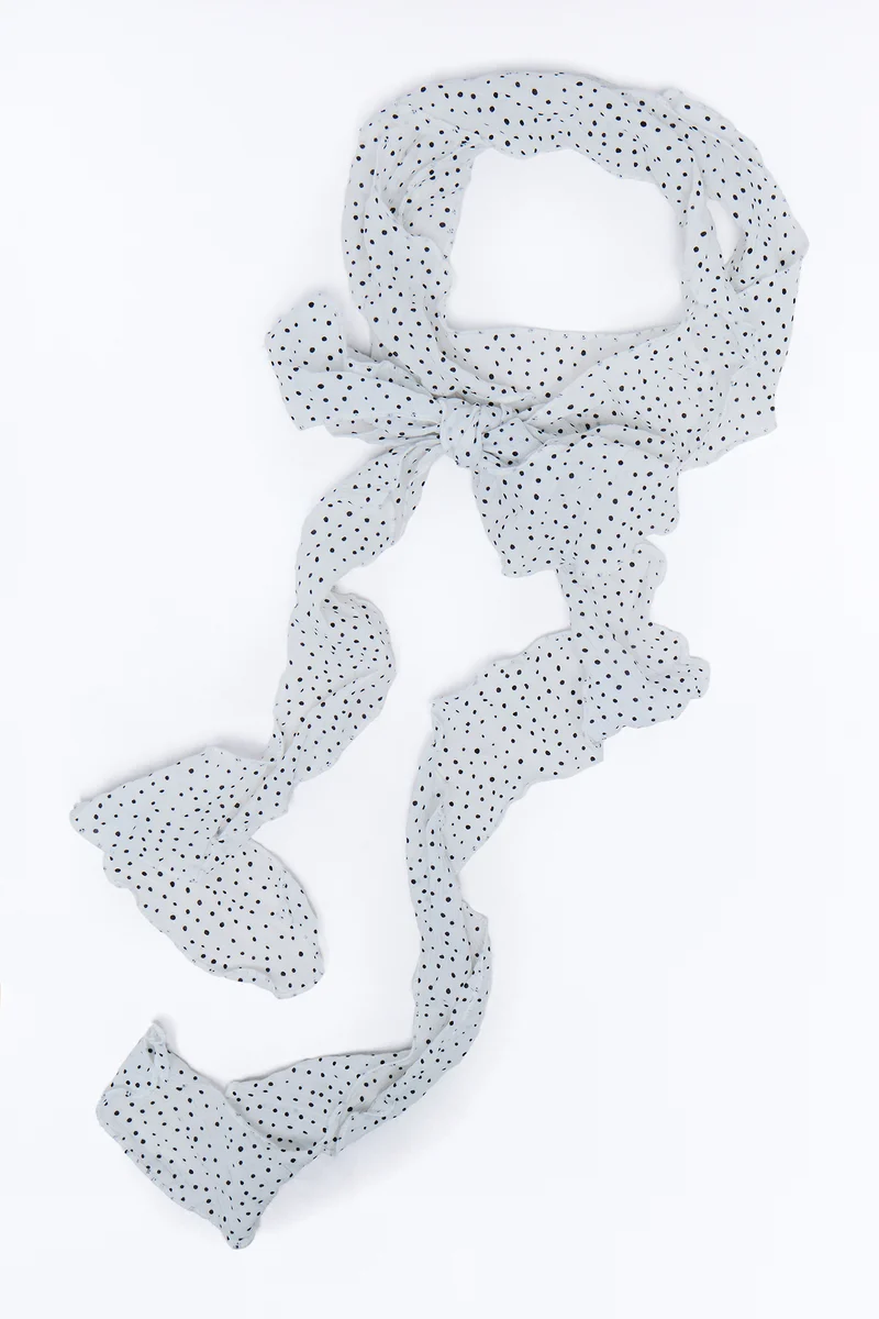 Leave It All To Bloom Skinny Scarf - White/combo