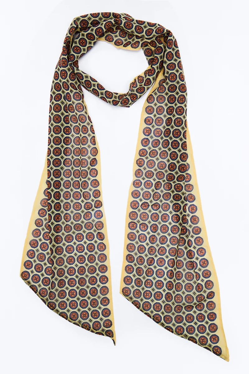 Flowing Muse Skinny Satin Scarf - Multi Color