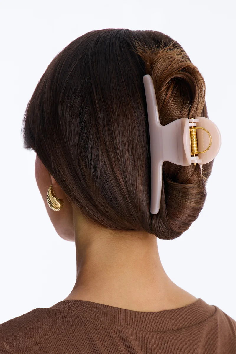 Never Walk Alone 2 Piece Claw Clip Set - Tan