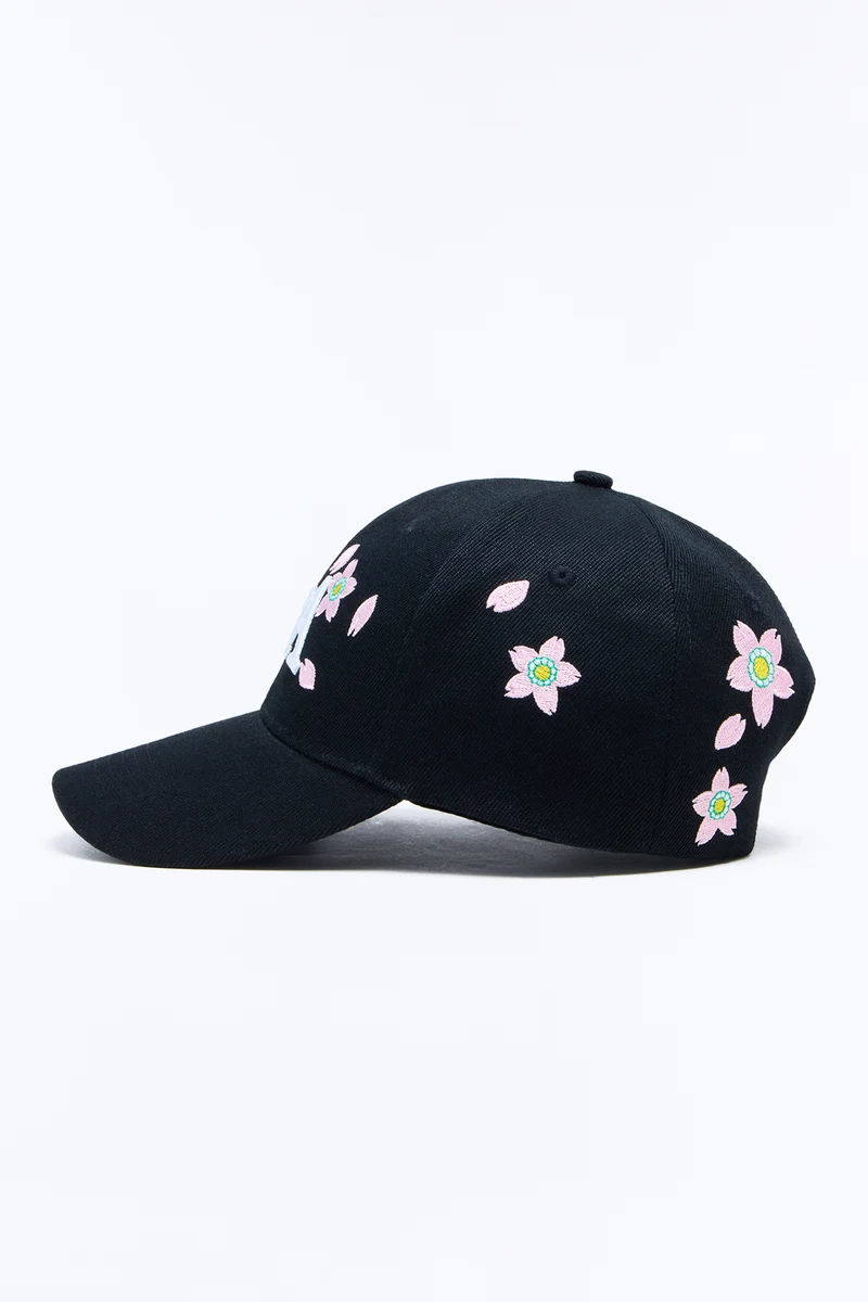 LA Flower Baseball Hat - Black/combo