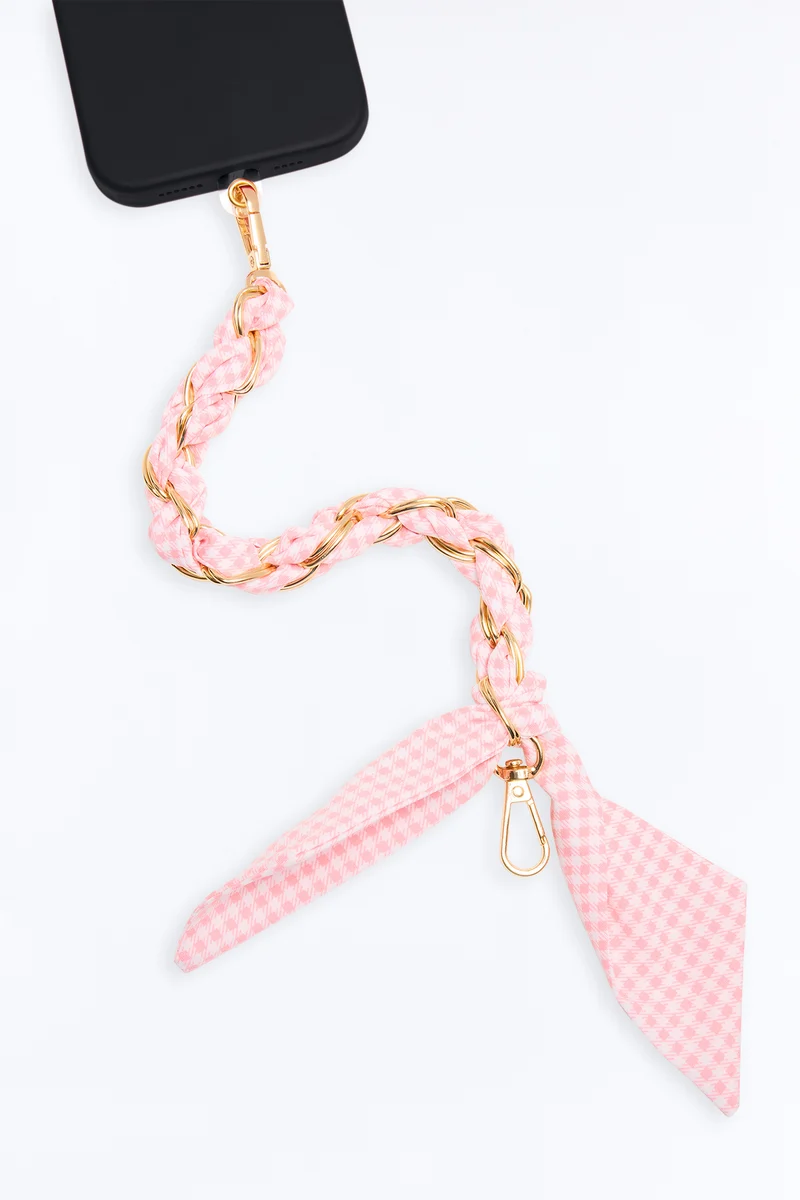 Picnic Date Phone Scarf Wristlet - Red/White