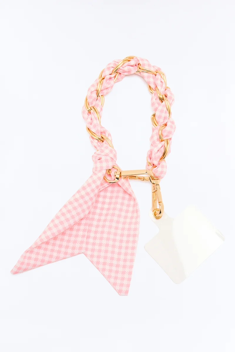 Picnic Date Phone Scarf Wristlet - Red/White