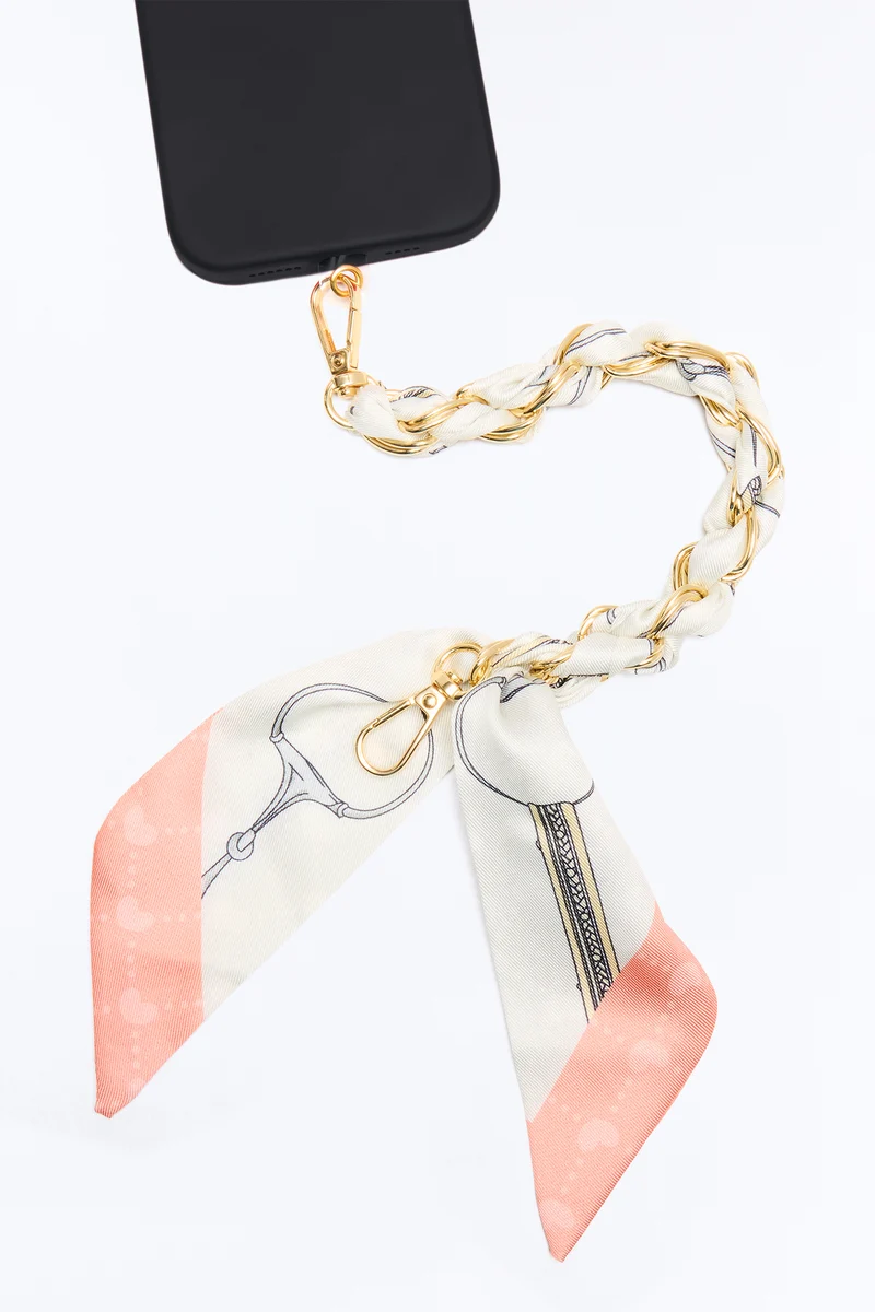 Hold Me Gently Phone Scarf Wristlet - Ivory/combo