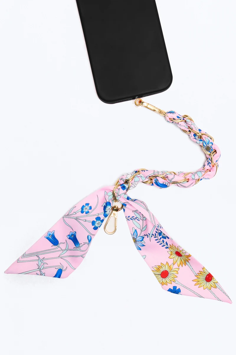 Spring Bloom Phone Scarf Wristlet - Pink/combo