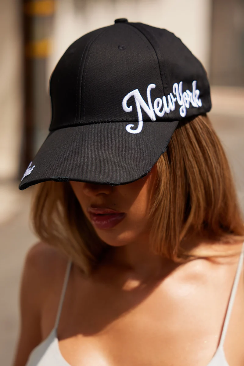 On The East Side Baseball Hat - Black/White