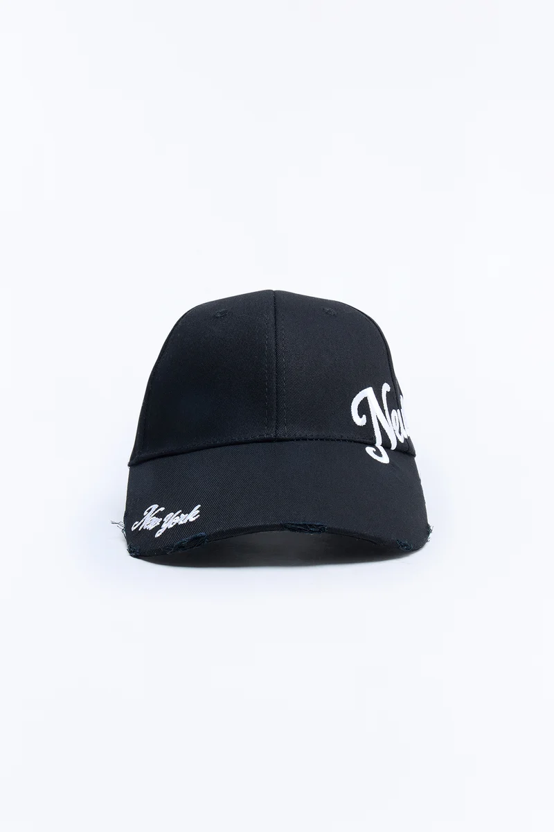On The East Side Baseball Hat - Black/White