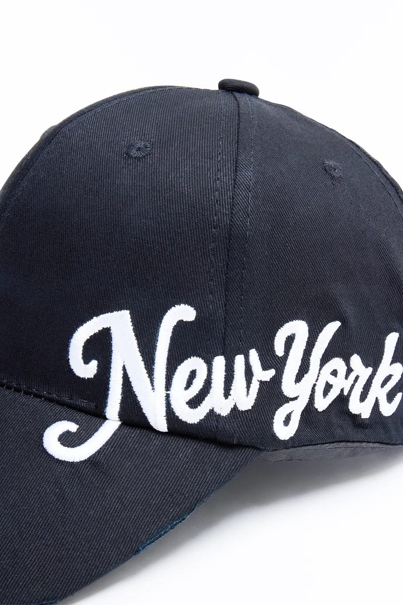 On The East Side Baseball Hat - Black/White