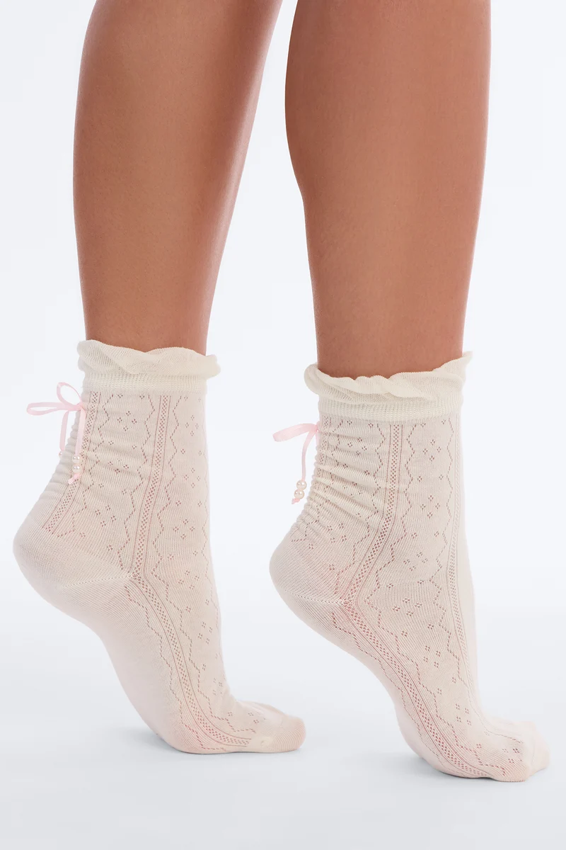 Be Gentle 4 Pack Crew Socks - White/combo