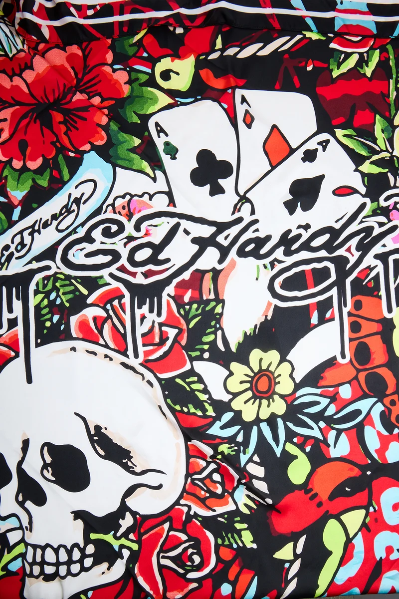 Big Gamble Ed Hardy Head Scarf - Multi Color