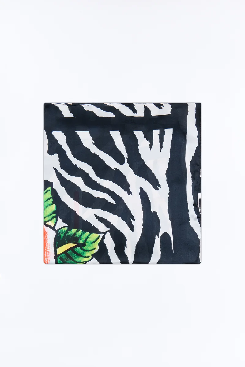 Last Safari Ed Hardy Head Scarf - Black/White