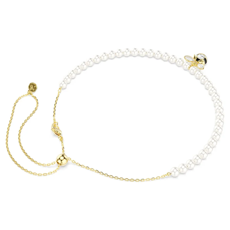 Collier Swarovski - Idyllia - Abeille - Tailles variées - Blanc & Doré
