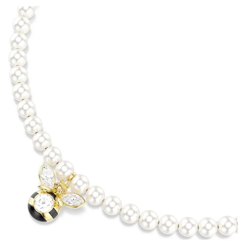Collier Swarovski - Idyllia - Abeille - Tailles variées - Blanc & Doré