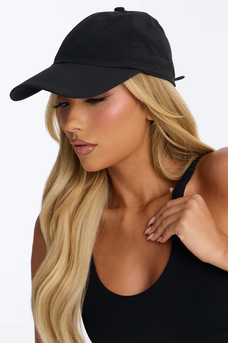 Rain Or Shine Nylon Baseball Hat - Black