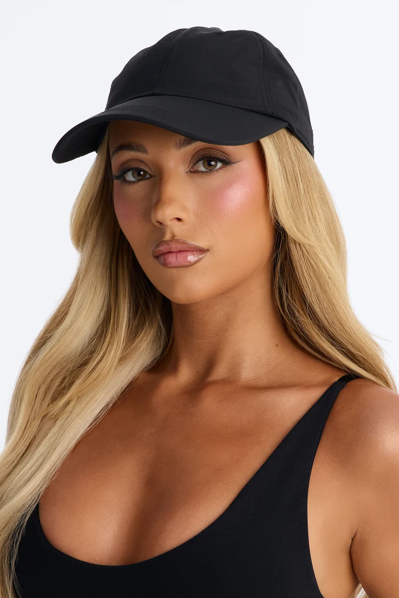 Rain Or Shine Nylon Baseball Hat - Black