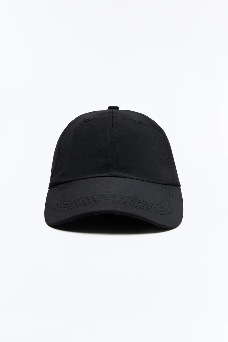 Rain Or Shine Nylon Baseball Hat - Black