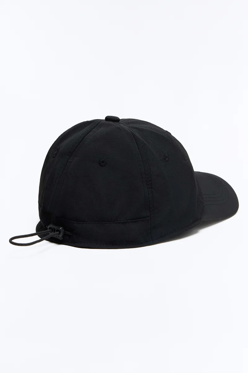 Rain Or Shine Nylon Baseball Hat - Black