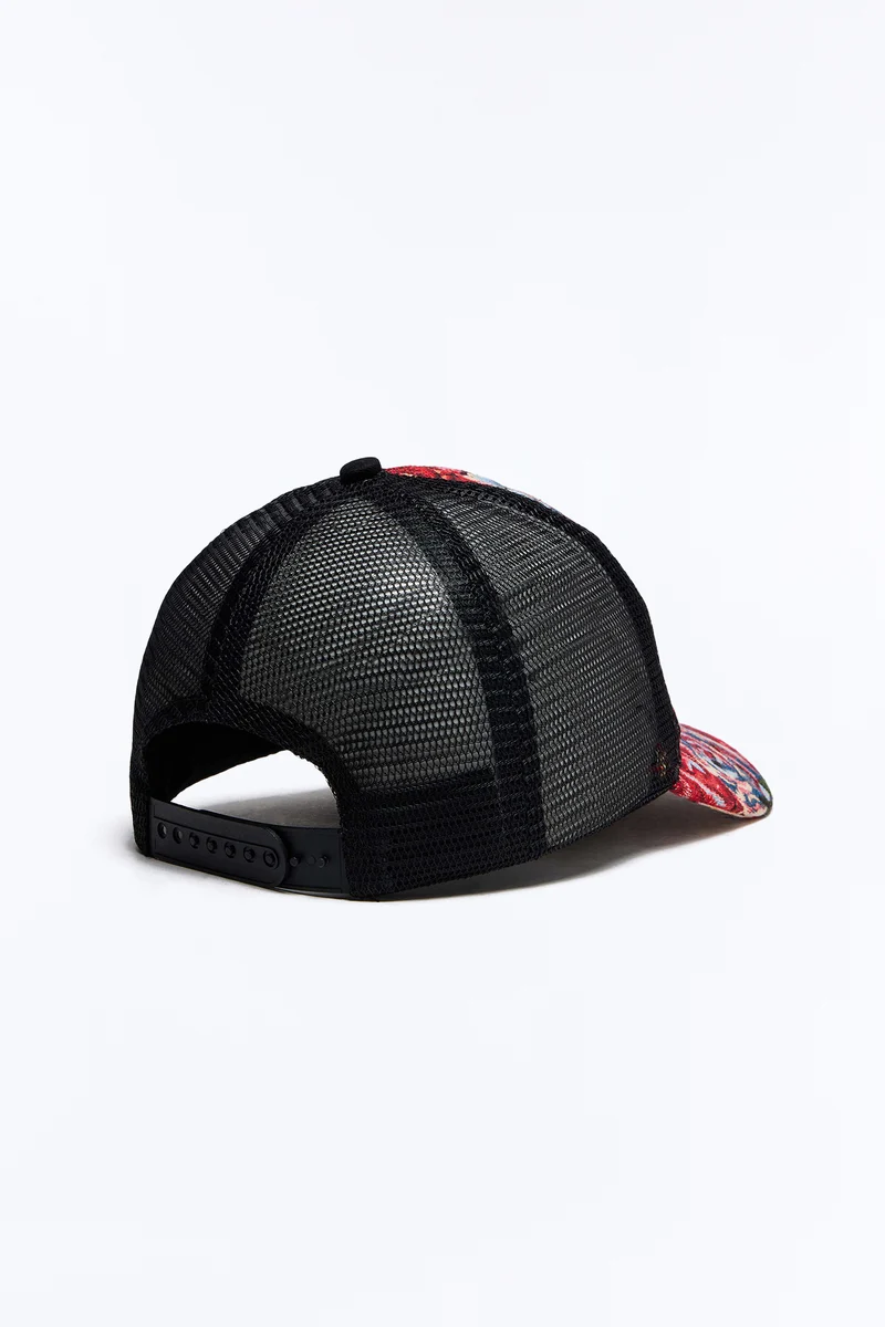 Red Red Roses Trucker Hat - Multi Color