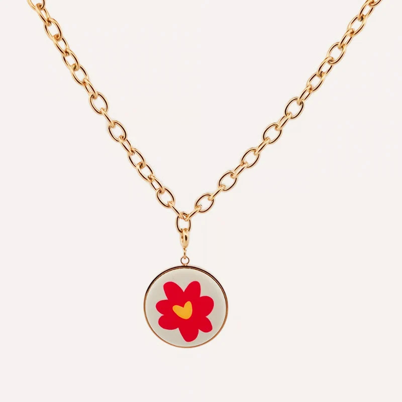Collier - Acier Doré - Capsule & Charm's - 25mm - Yaya Factory