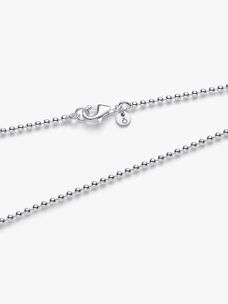 Collier Sphères Métalliques 50 cm Argent | Pandora