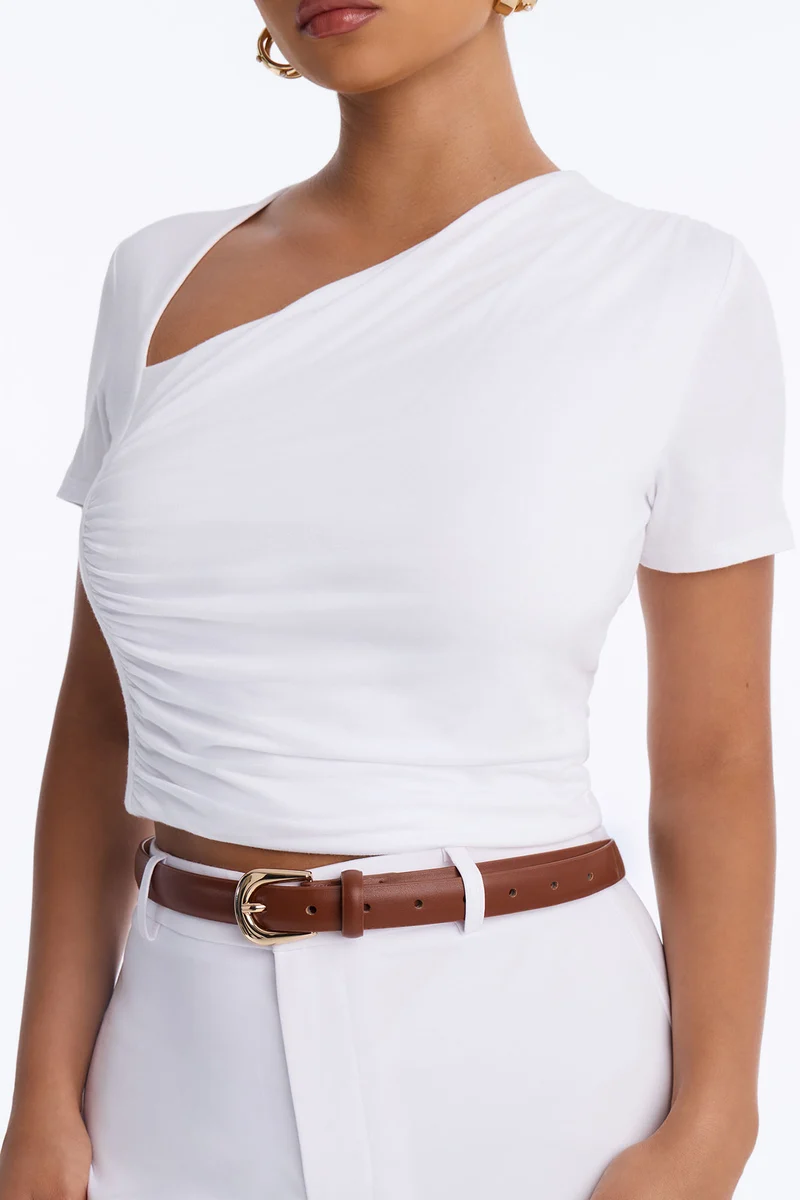 Miracle Mile Faux Leather Set Of 3 Belts - Brown/combo