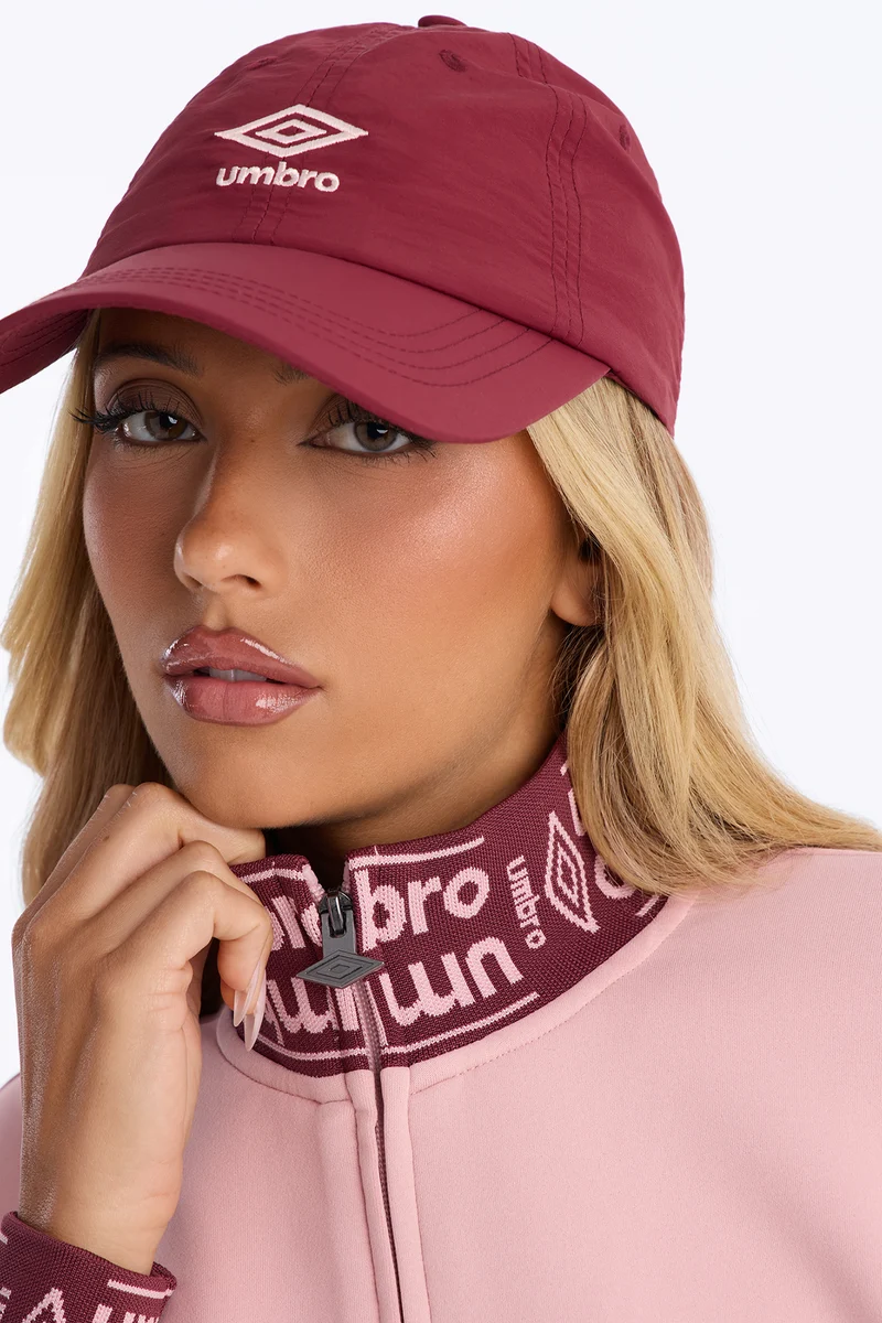 Umbro Unisex Nylon Baseball Hat - Wine