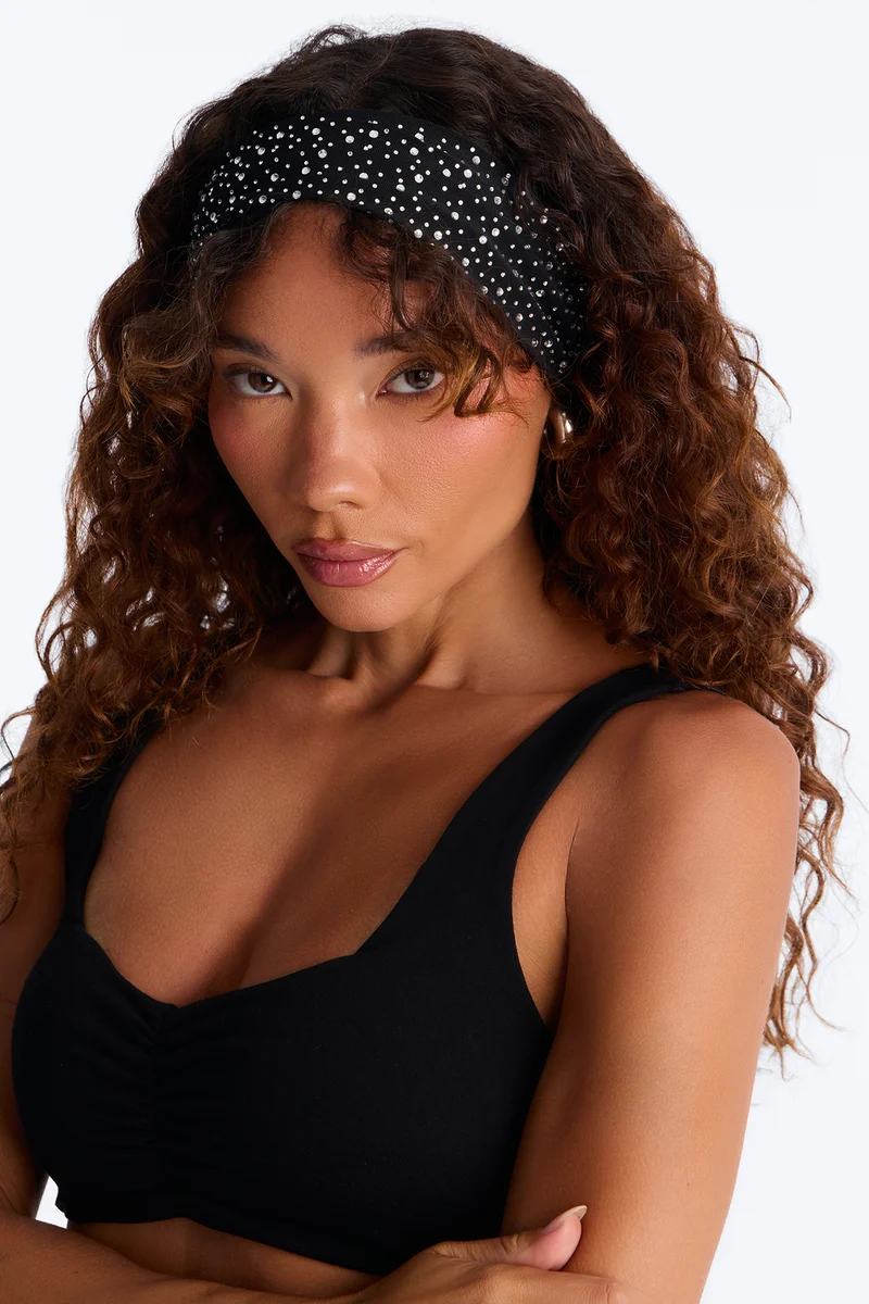 Starry Night 2 Piece Headband Set - Black