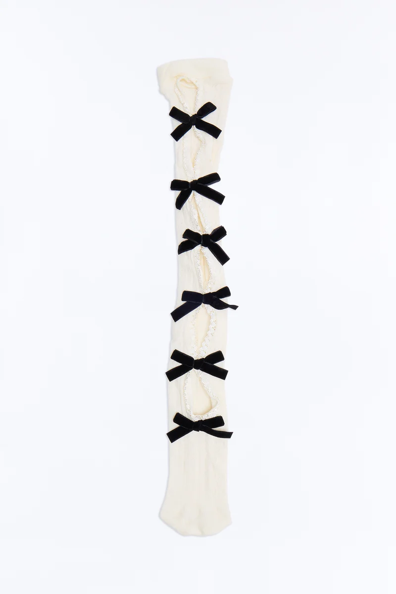 Play That Game Over The Knee Socks - White/Black