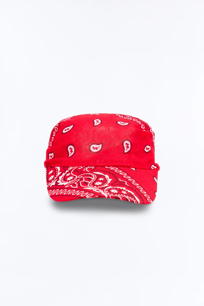 Backseat Rider Visor And Head Wrap - Red/combo