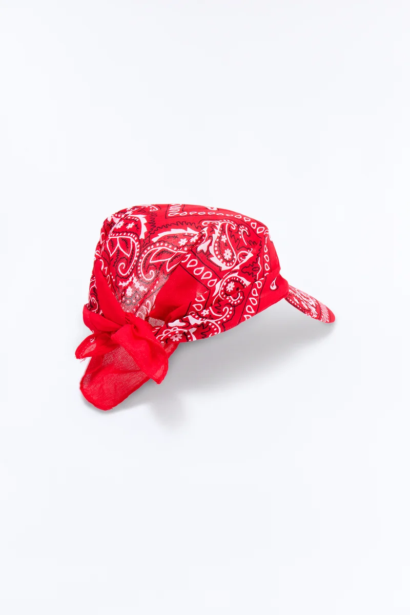 Backseat Rider Visor And Head Wrap - Red/combo