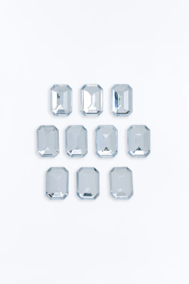 Raindrops In My Hair 10 Piece Hair Clip Set - Silver