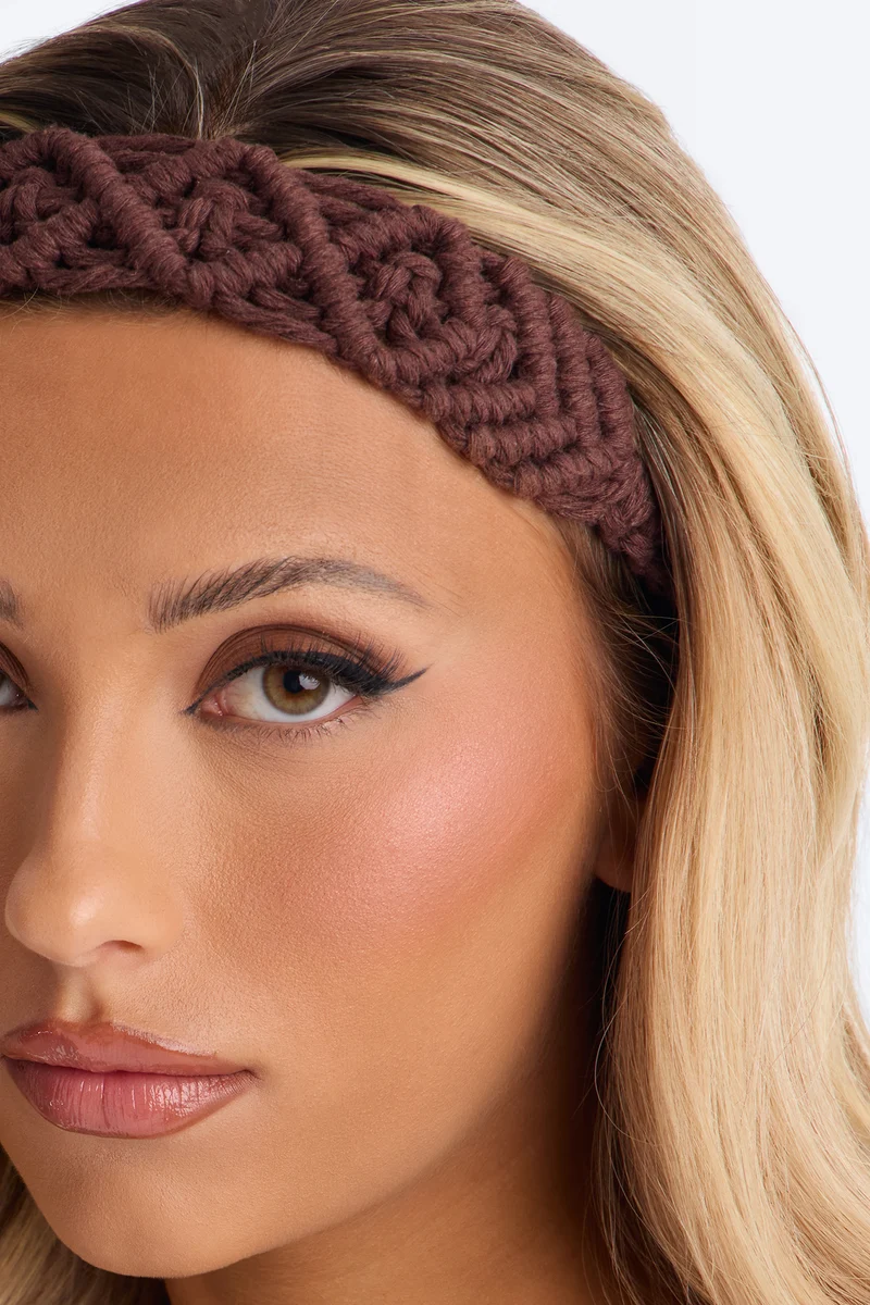 Braid My Hair Crochet Headband - Brown