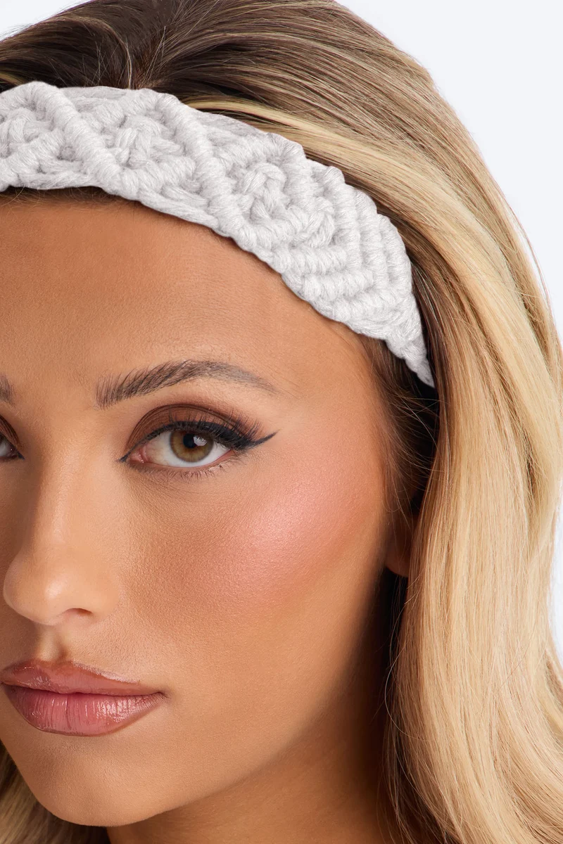 Braid My Hair Crochet Headband - Ivory