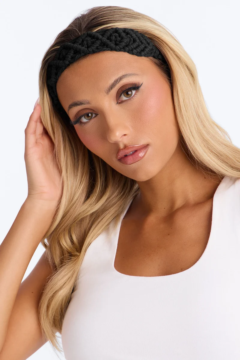 Braid My Hair Crochet Headband - Black